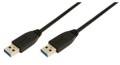 LogiLink USB-Kabel USB 3.2 Gen1 (USB 3.0 / USB 3.1 Gen1) USB-A Stecker, USB-A Stecker 2.00 m Schwarz CU0039
