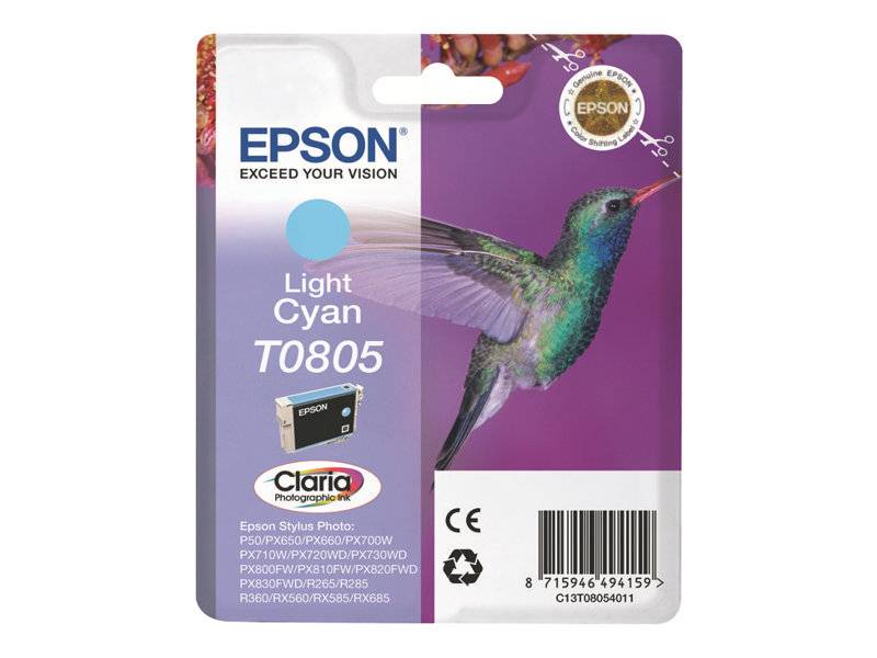 Epson Druckerpatrone T0805 Original Hell Cyan C13T08054011