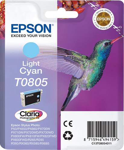 Epson Druckerpatrone T0805 Original Hell Cyan C13T08054011