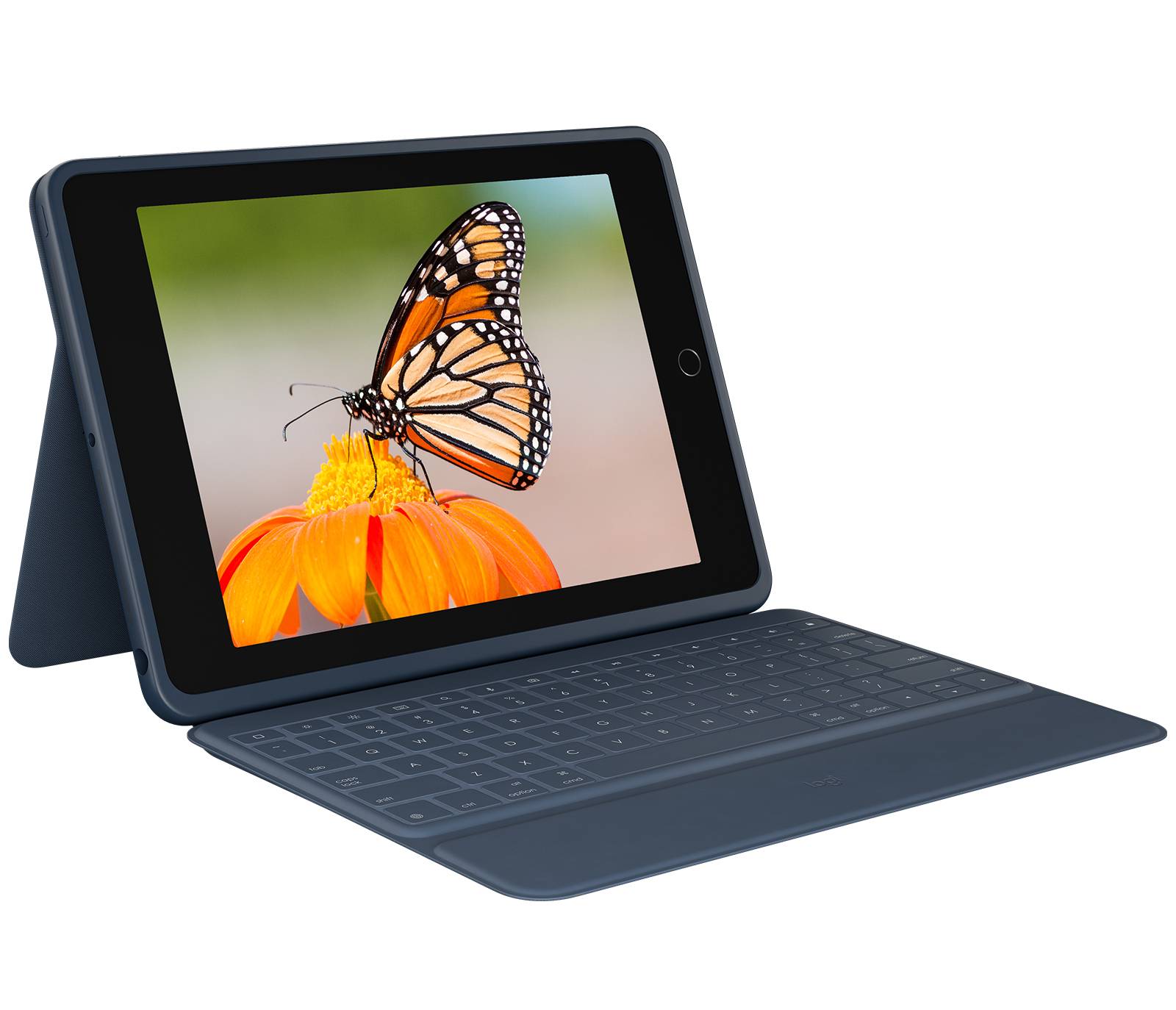Logitech Rugged Combo 3 Tablet-Tastatur mit Hülle Passend für Marke (Tablet): Apple iPad (7. Generation), iPad (8. Generation), iPad (9. Generation)