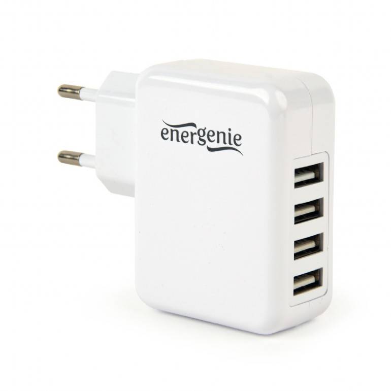 Energenie Uni-4-fach USB-Ladegerät 15 W Steckdose Ausgangsstrom (max.) 3100 mA USB Anzahl Ausgänge: 4 x