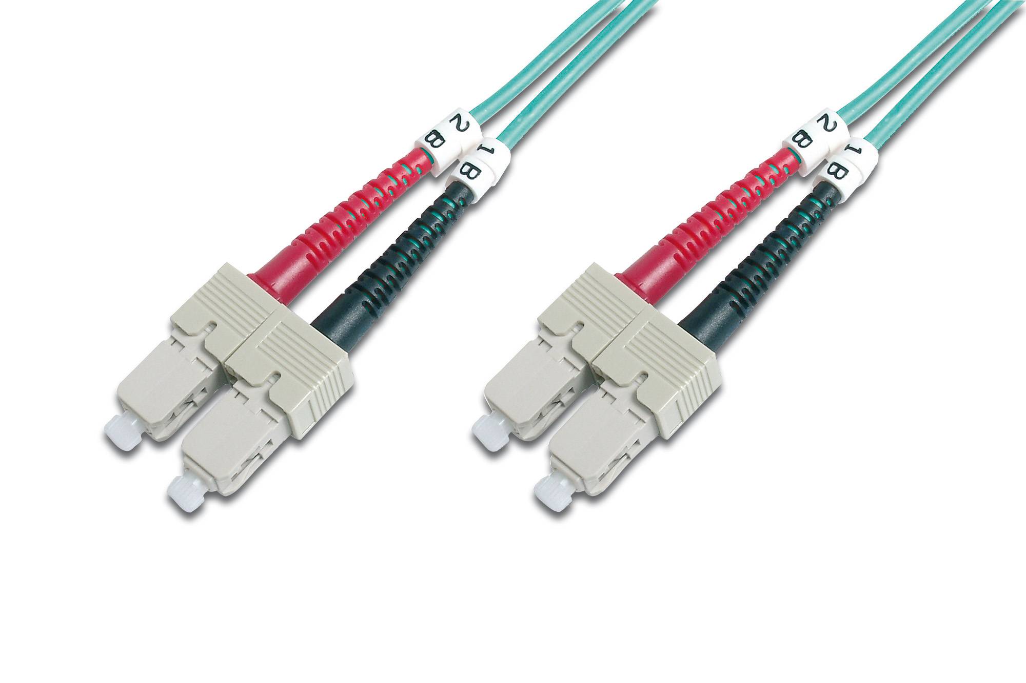 Digitus DK-2522-10/3 Glasfaser LWL Anschlusskabel [1x SC-Stecker - 1x SC-Stecker] 50/125 µ Multimode OM3 10.00 m