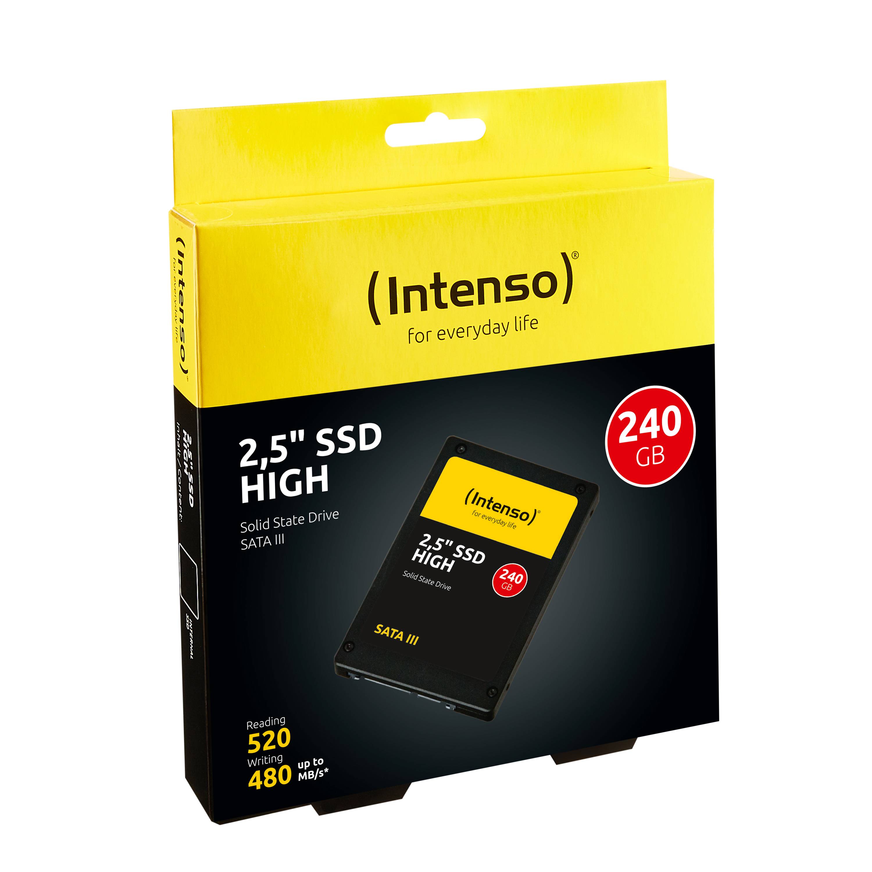 Intenso High Performance 240 GB Interne SATA SSD 6.35 cm (2.5 Zoll) SATA 6 Gb/s Retail 3813440