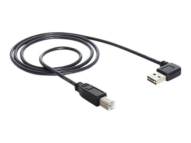 Delock USB-Kabel USB 2.0 USB-A Stecker, USB-B Stecker 2.00 m Schwarz vergoldete Steckkontakte, UL-zertifiziert 83375