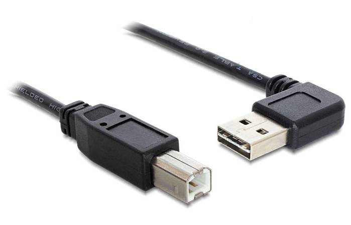 Delock USB-Kabel USB 2.0 USB-A Stecker, USB-B Stecker 2.00 m Schwarz vergoldete Steckkontakte, UL-zertifiziert 83375