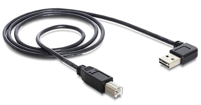 Delock USB-Kabel USB 2.0 USB-A Stecker, USB-B Stecker 2.00 m Schwarz vergoldete Steckkontakte, UL-zertifiziert 83375