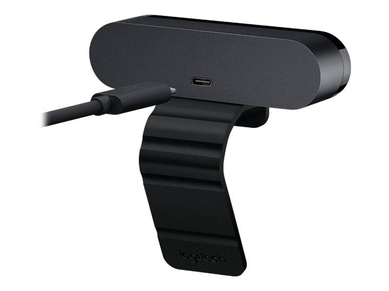 Logitech BRIO 4K-Webcam 4096 x 2160 Pixel Standfuß, Klemm-Halterung
