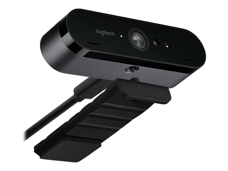 Logitech BRIO 4K-Webcam 4096 x 2160 Pixel Standfuß, Klemm-Halterung