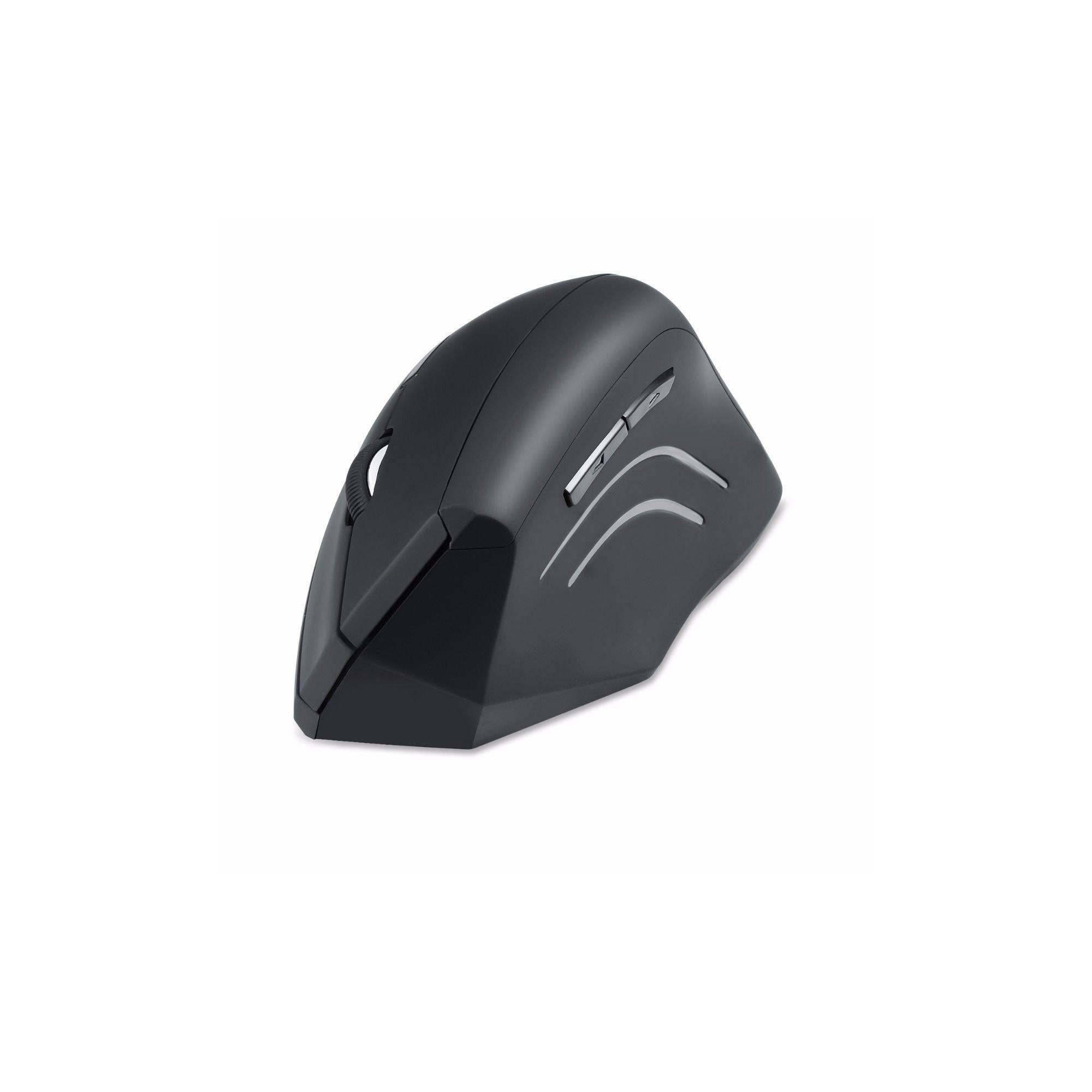 Perixx Perimice-608 Ergonomische Maus Funk Optisch Schwarz 6 Tasten 1600 dpi Ergonomisch, Integriertes Scrollrad