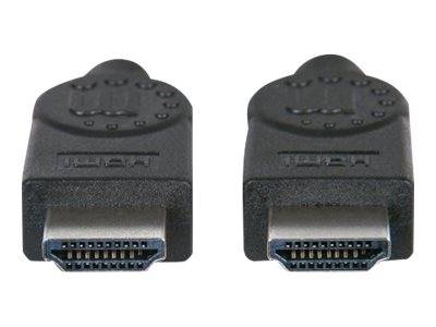 Manhattan HDMI Anschlusskabel HDMI-A Stecker, HDMI-A Stecker 2.00 m Schwarz 323215-CG 4K UHD, Audio Return Channel HDMI-Kabel
