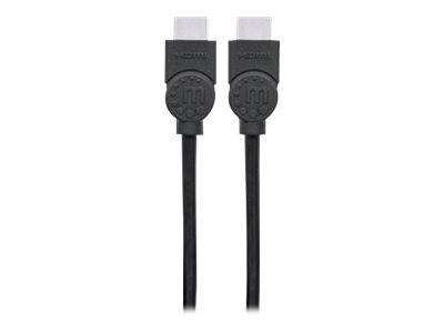 Manhattan HDMI Anschlusskabel HDMI-A Stecker, HDMI-A Stecker 2.00 m Schwarz 323215-CG 4K UHD, Audio Return Channel HDMI-Kabel