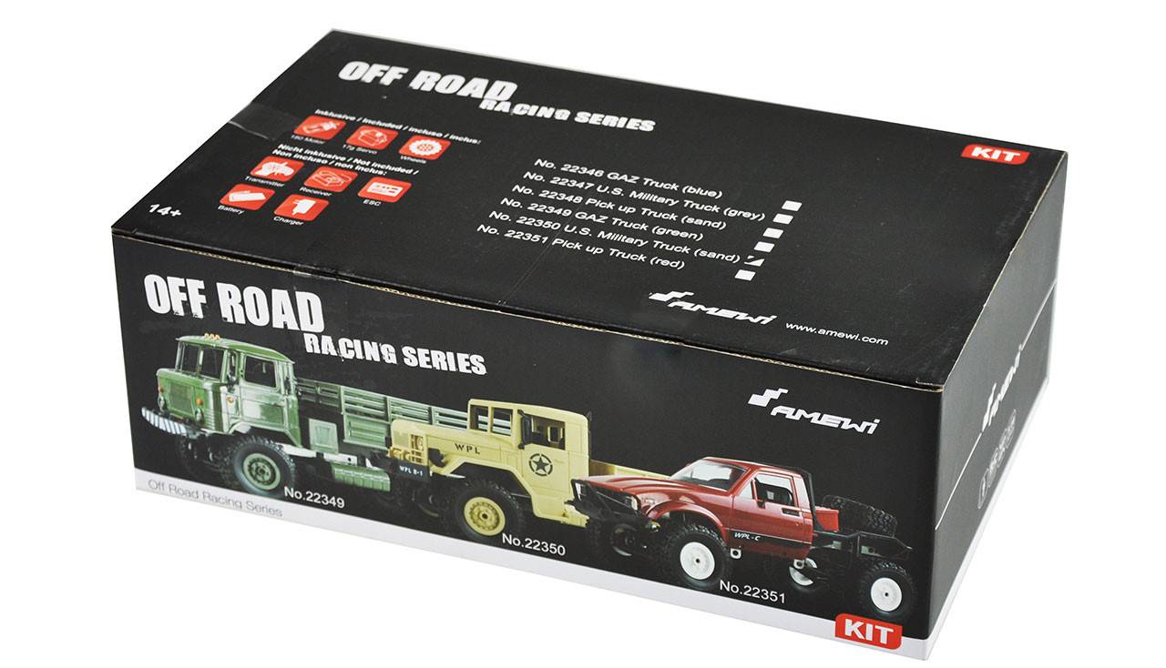 Amewi 22351, Pickup-LKW, Elektromotor, 1:16, Betriebsbereit (RTR), Schwarz, Rot, Allradantrieb