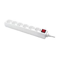 LogiLink LPS202 Steckdosenleiste mit Schalter Weiß Schutzkontakt 1 St.