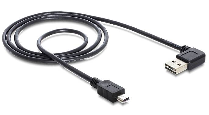 DELOCK USB Kabel A -> mini A St/St 3.00m 90°gew. sw Easy USB
