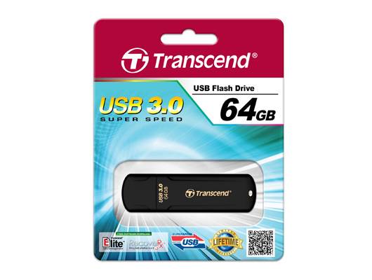 Transcend JetFlash® 700 USB-Stick 64 GB Schwarz TS64GJF700 USB 3.2 Gen 1 (USB 3.0)
