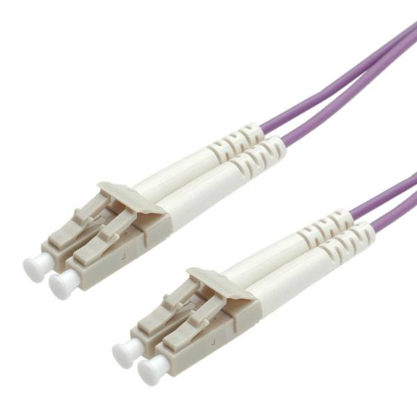 Roline 21.15.8752 Glasfaser LWL Anschlusskabel 2.00m Violett [1x LC-Stecker - 1x LC-Stecker] 50/125 µ Multimode OM4