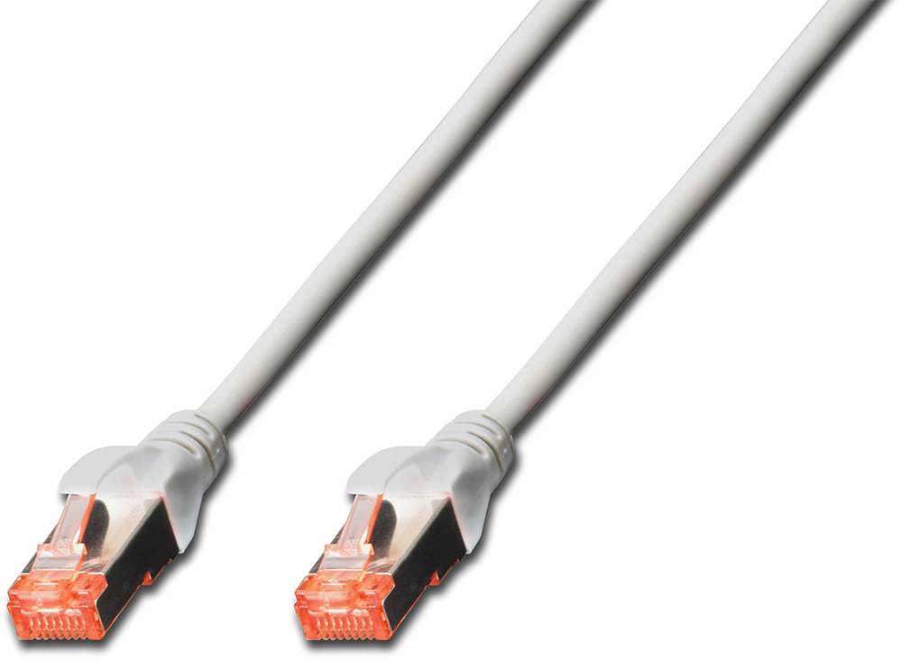 Digitus DK-1644-070 RJ45 Netzwerkkabel, Patchkabel CAT 6 S/FTP 7.00 m Grau Halogenfrei, verdrillte Paare, mit Rastnasenschutz, Flammwidrig 1 St.