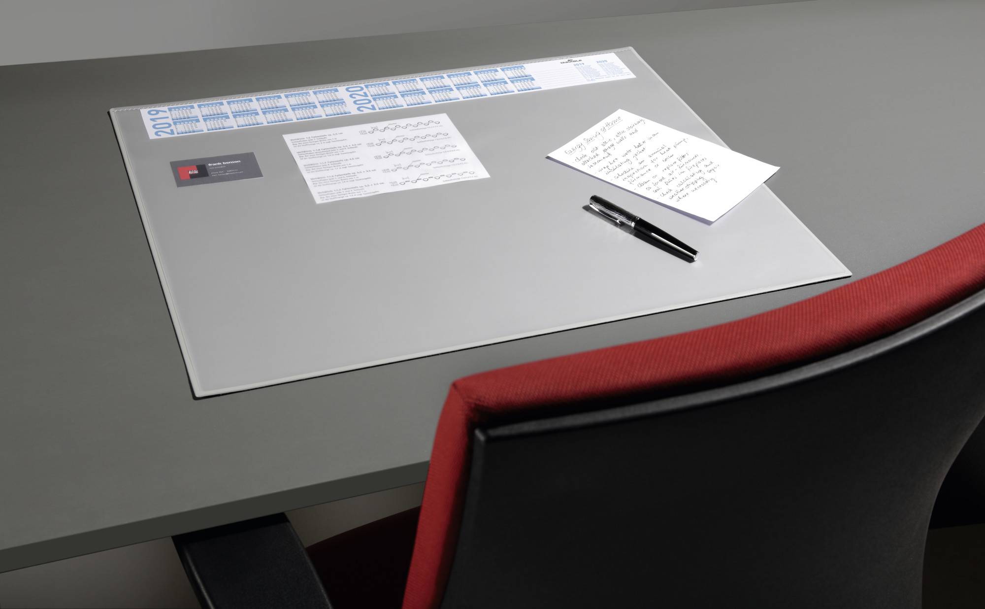 DURABLE - Schreibtischmatte mit transparenter Auflage