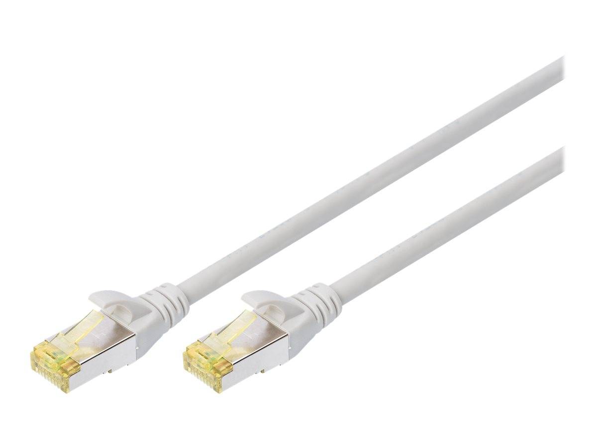 Digitus DK-1644-A-300 RJ45 Netzwerkkabel, Patchkabel CAT 6a S/FTP 30.00 m Grau Halogenfrei, verdrillte Paare, mit Rastnasenschutz, Flammwidrig 1 St