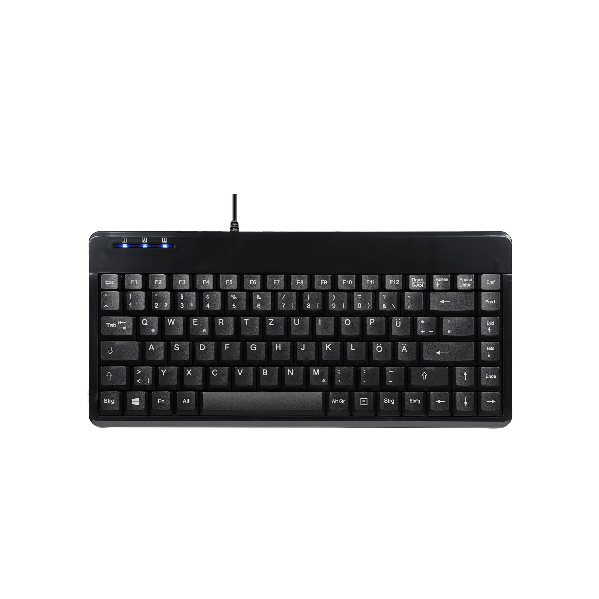 Perixx PERIBOARD-409DEH USB Tastatur Deutsch, QWERTZ Schwarz USB-Anschluss