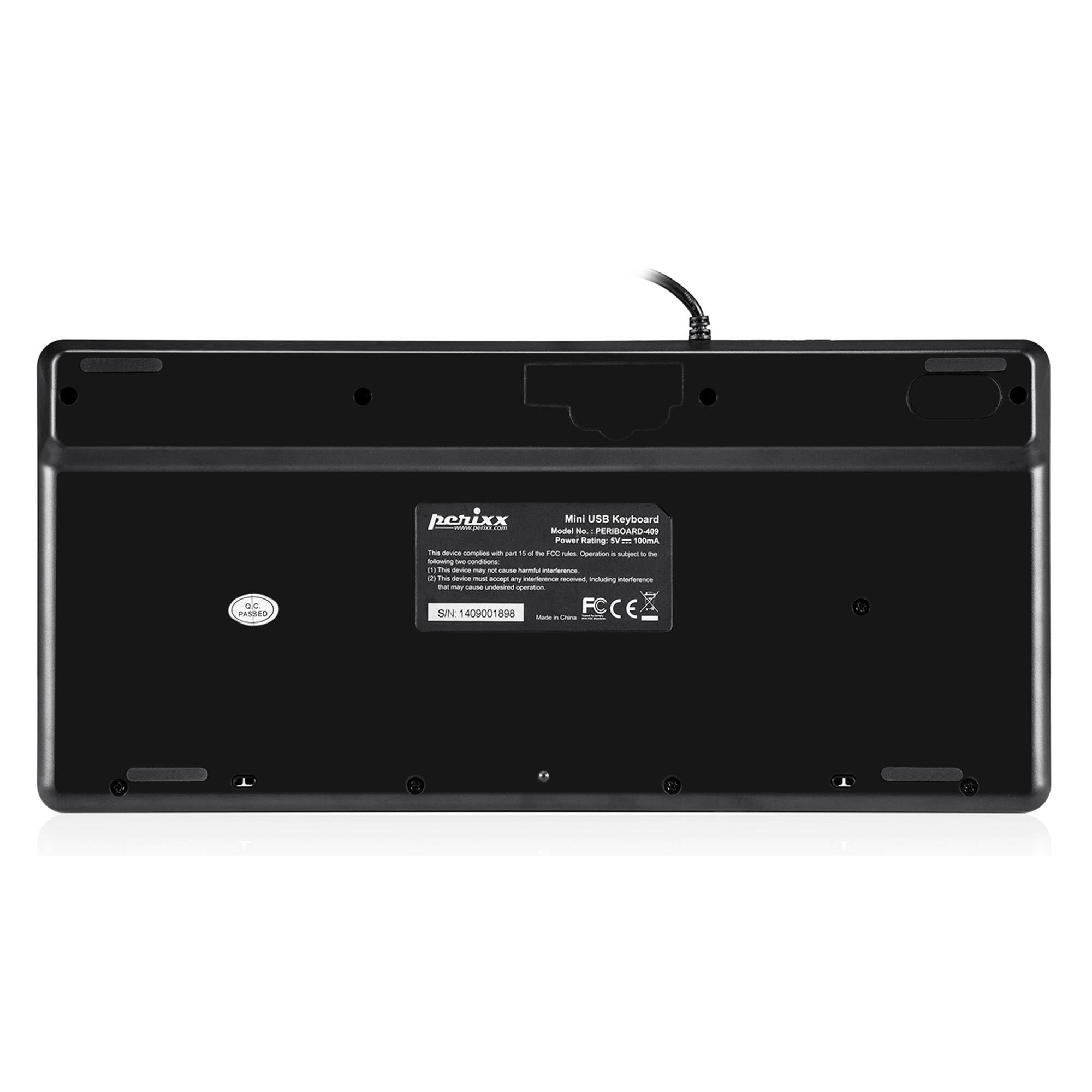 Perixx PERIBOARD-409DEH USB Tastatur Deutsch, QWERTZ Schwarz USB-Anschluss