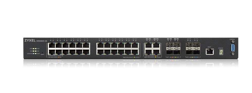 Zyxel XGS4600-32 - Switch - L3 - managed - 24 x 10/100/1000 + 4 x Kombi-Gigabit-SFP + 4 x 10 Gigabit SFP+
