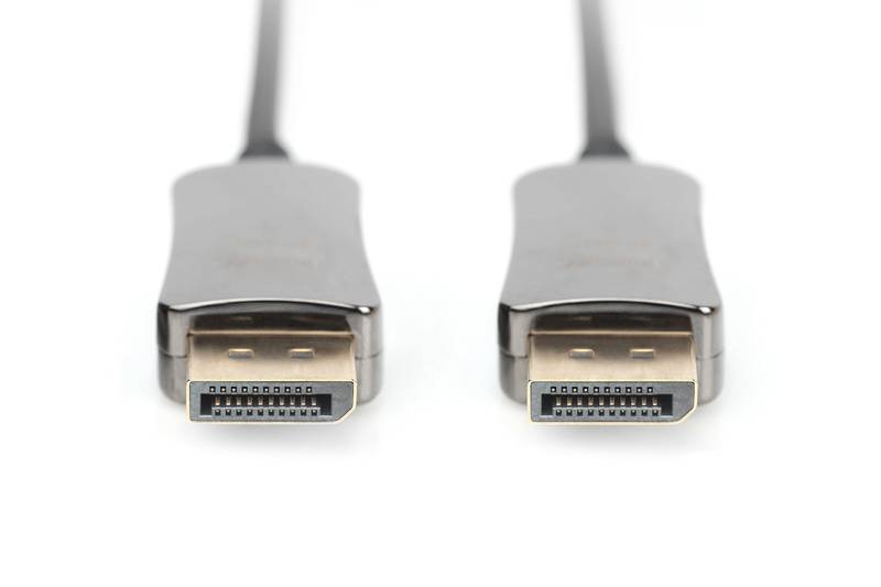 Digitus DisplayPort / Glasfaser Anschlusskabel DisplayPort Stecker, DisplayPort Stecker 20.00 m Schwarz AK-340107-200-S 8K UHD DisplayPort-Kabel