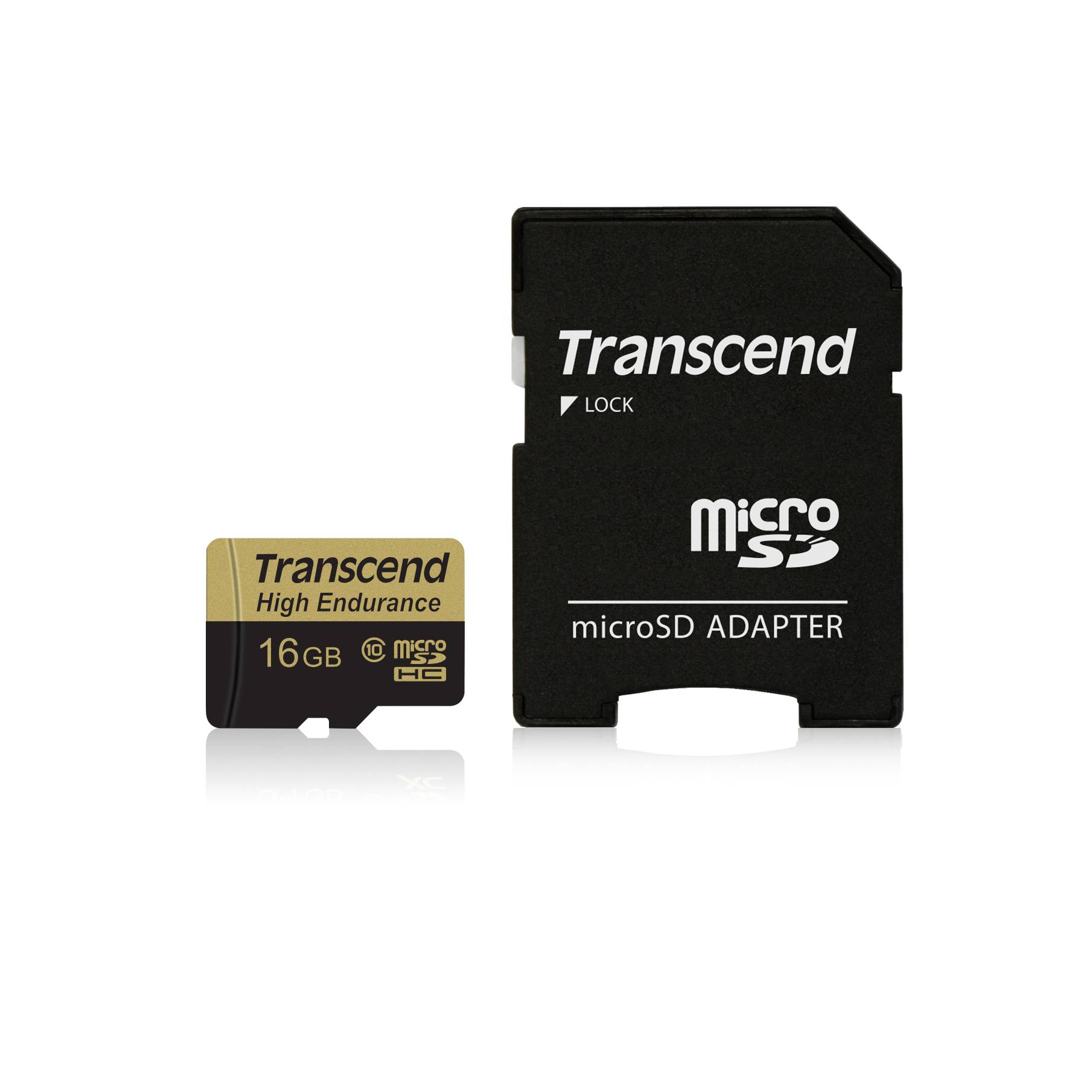 Transcend High Endurance microSDHC-Karte 16 GB Class 10 inkl. SD-Adapter