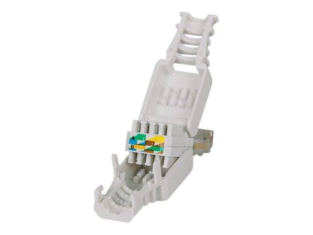 Intellinet Kabel Intellinet Werkzeugloser RJ45-Stecker RJ45-Modularstecker kein Crimpwerkzeug benötigt 790482 Farbkodierung, Knickschutztülle, Crimp
