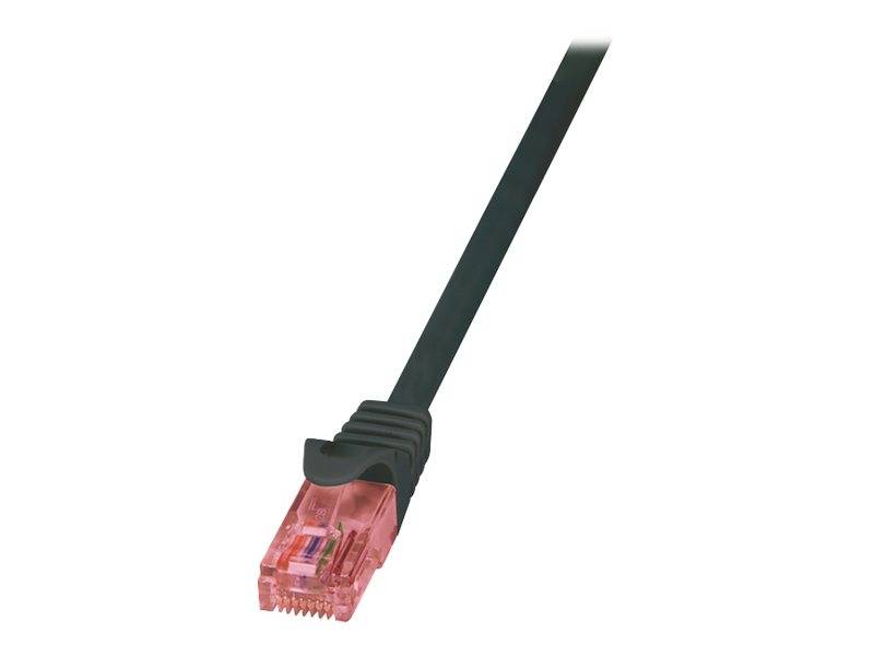 LogiLink CQ3063S RJ45 Netzwerkkabel, Patchkabel CAT 6a S/FTP 3.00 m Schwarz Flammwidrig, mit Rastnasenschutz 1 St.