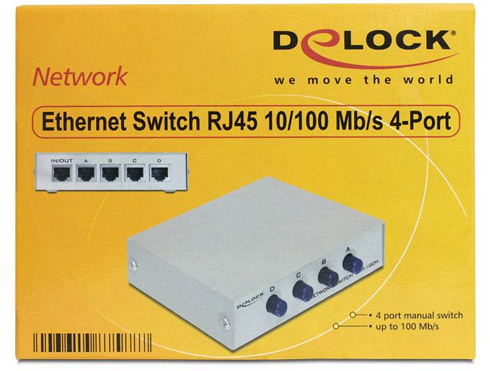 Delock 87588 87588 Netzwerk Switch 4 Port 100 MBit/s