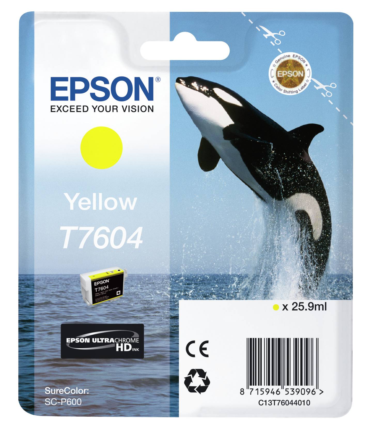 Epson Druckerpatrone T7604 Original Gelb C13T76044010