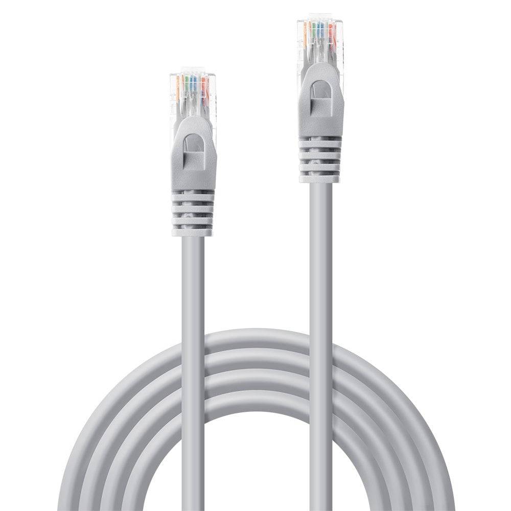 LINDY 48402 RJ45 Netzwerkkabel, Patchkabel CAT 5e U/UTP 2.00 m Grau 1 St.