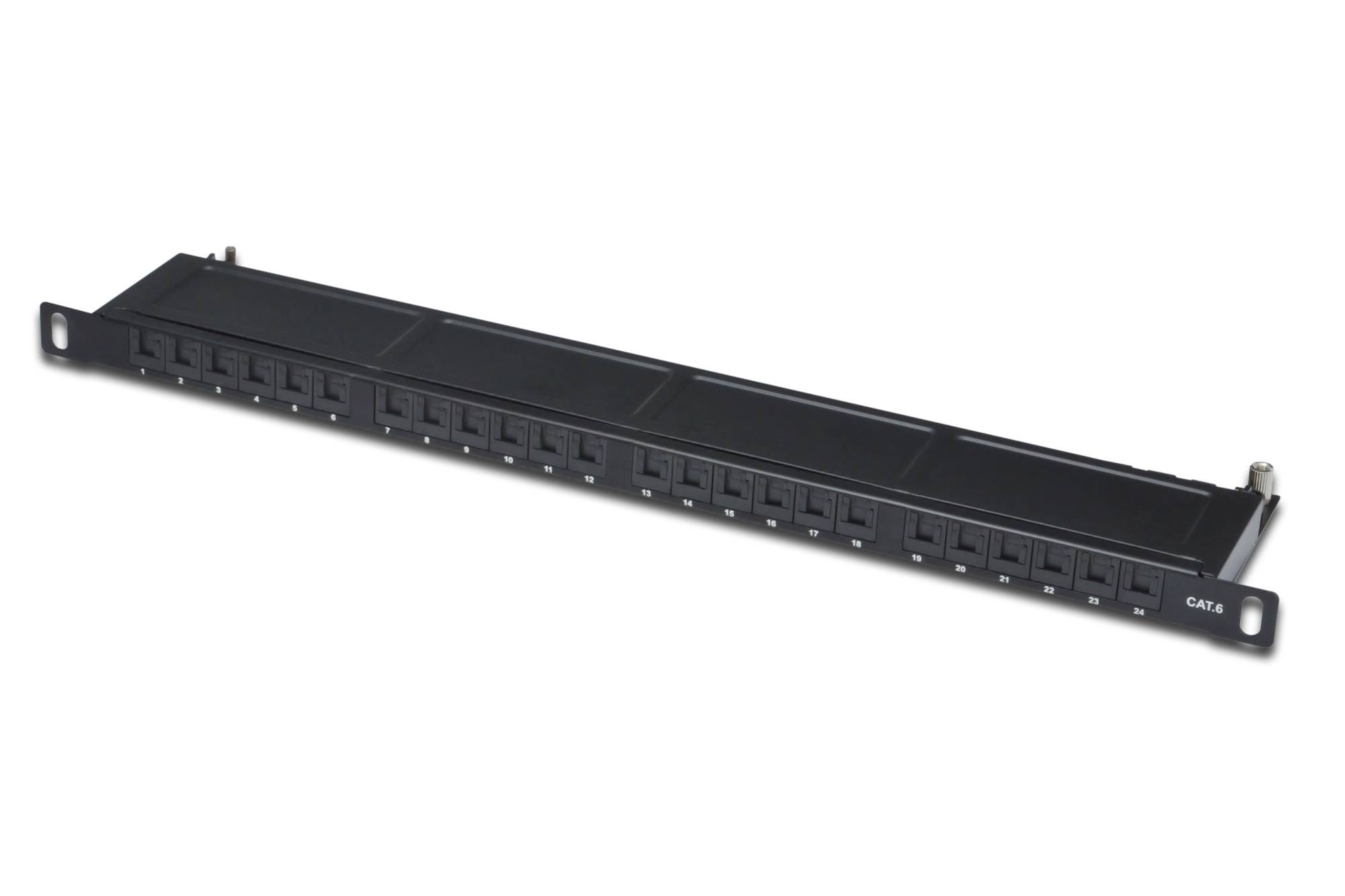 Digitus DN-91624U-SL-SH 24 Port Netzwerk-Patchpanel 483 mm (19") CAT 6 0.5 HE Bestückt