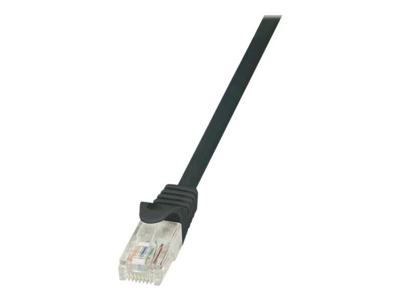LogiLink CP2053U RJ45 Netzwerkkabel, Patchkabel CAT 6 U/UTP 2.00 m Schwarz mit Rastnasenschutz 1 St.