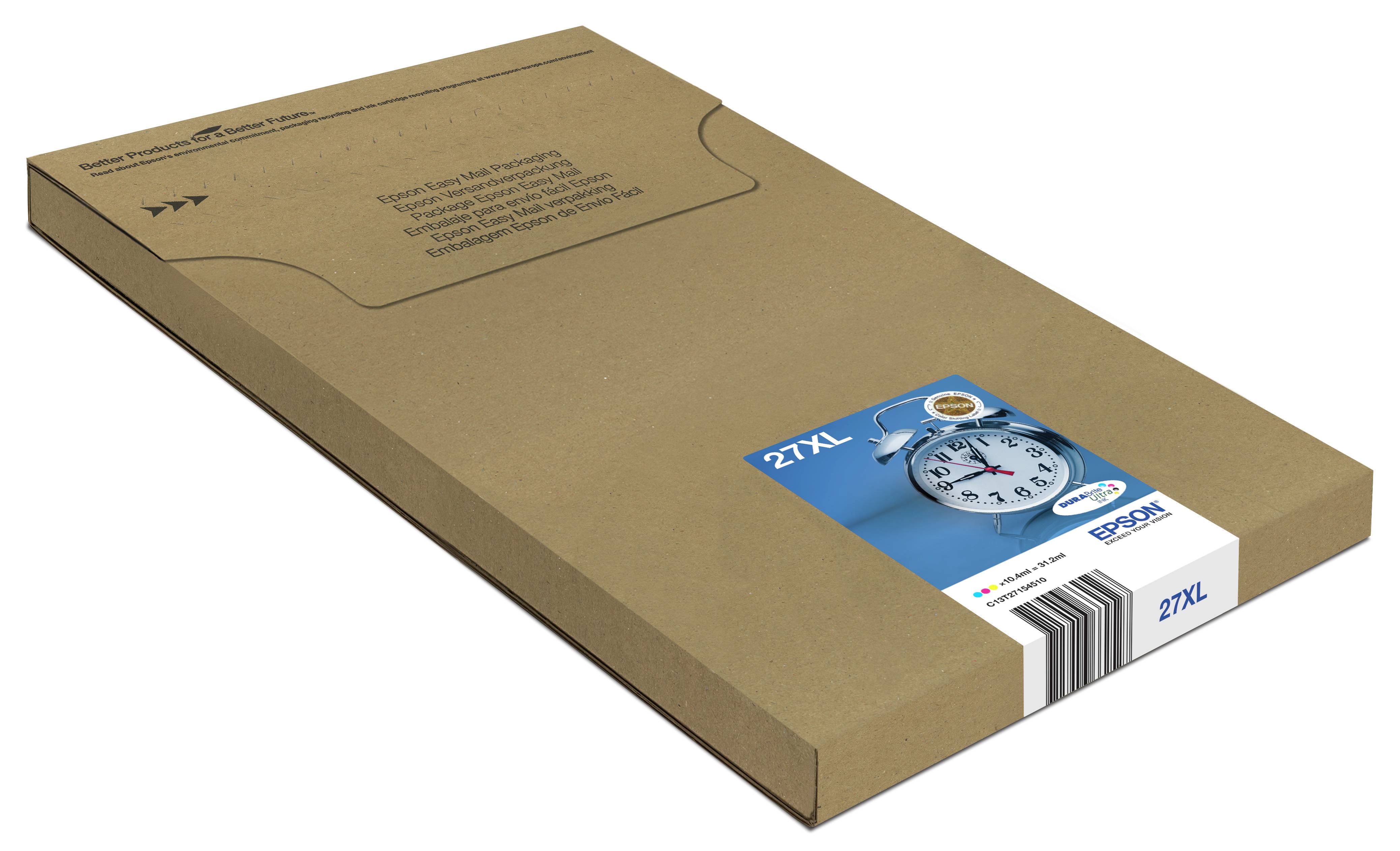 Epson Druckerpatrone T2715, 27XL EasyMail Packaging Original Kombi-Pack Cyan, Gelb, Magenta C13T27154510
