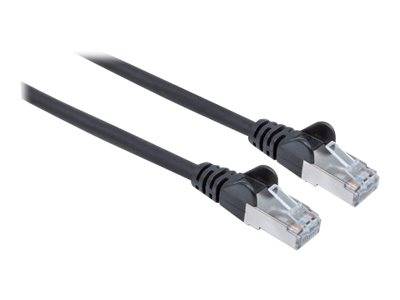 Intellinet 736855 RJ45 Netzwerkkabel, Patchkabel CAT 6a S/FTP 10.00 m Schwarz Folienschirm, Geflechtschirm, Halogenfrei 1 St.