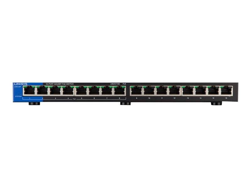 Linksys Business LGS116P - Switch - unmanaged - 8 x 10/100/1000 (PoE+)