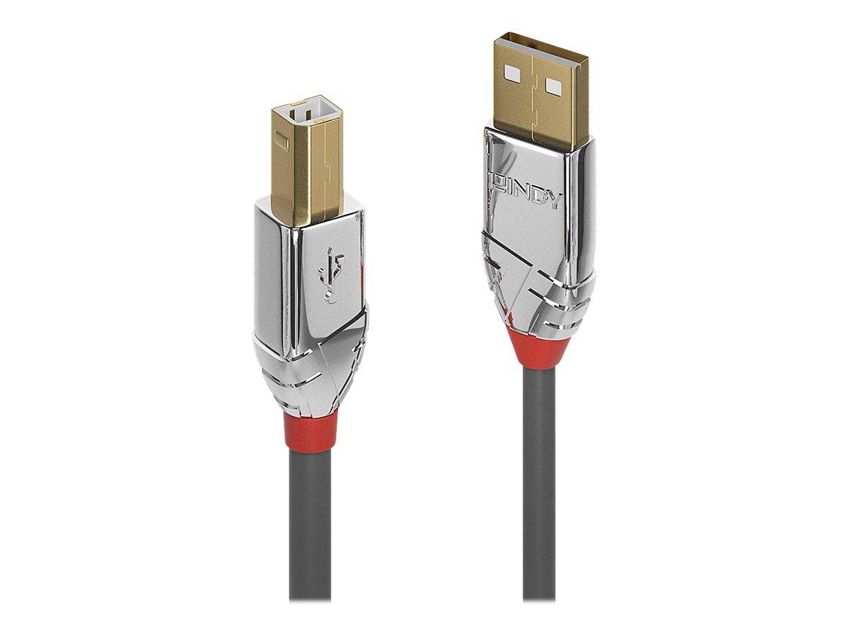 LINDY USB-Kabel USB 2.0 USB-A Stecker, USB-B Stecker 0.50 m Grau 36640