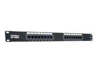 TrendNet TC-P16C6 16 Port Netzwerk-Patchpanel CAT 6 1 HE Schwarz Bestückt