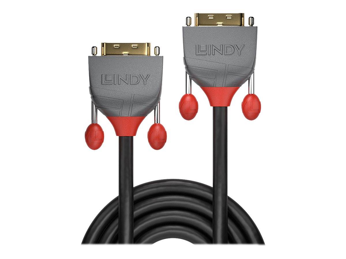 LINDY DVI Anschlusskabel DVI-D 24+1pol. Stecker, DVI-D 24+1pol. Stecker 0.50 m Schwarz 36220 DVI-Kabel