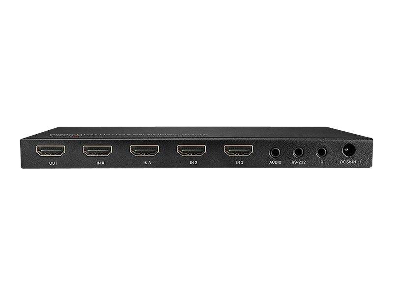 Lindy HDMI 2.0 18G Switch with Audio - Video/Audio-Schalter - 4 x HDMI - Desktop