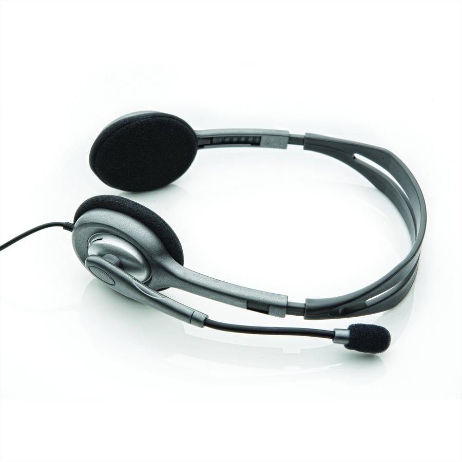 Logitech H110 Computer On Ear Headset kabelgebunden Stereo Grau Mikrofon-Rauschunterdrückung