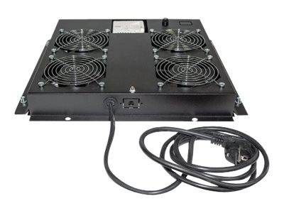 Intellinet 712866 19 Zoll 4 x Netzwerkschrank-Lüfter 1 HE Schwarz