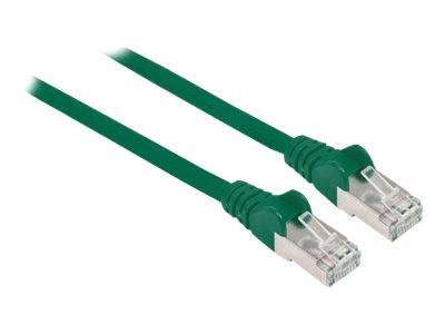 Intellinet 740784 RJ45 Netzwerkkabel, Patchkabel CAT 6a S/FTP 1.50 m Grün Folienschirm, Geflechtschirm, Geschirmt, Halogenfrei 1 St.