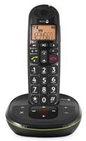 doro PhoneEasy 105wr Schnurloses Seniorentelefon Optische Anrufsignalisierung, Anrufbeantworter Beleuchtetes Display Schwarz