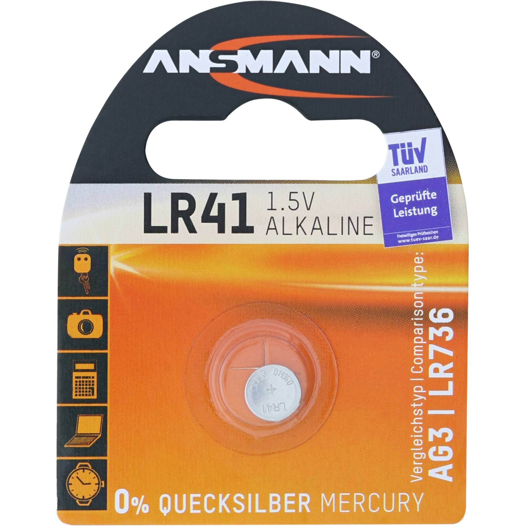 ANSMANN - Batterie LR41 - Alkalisch