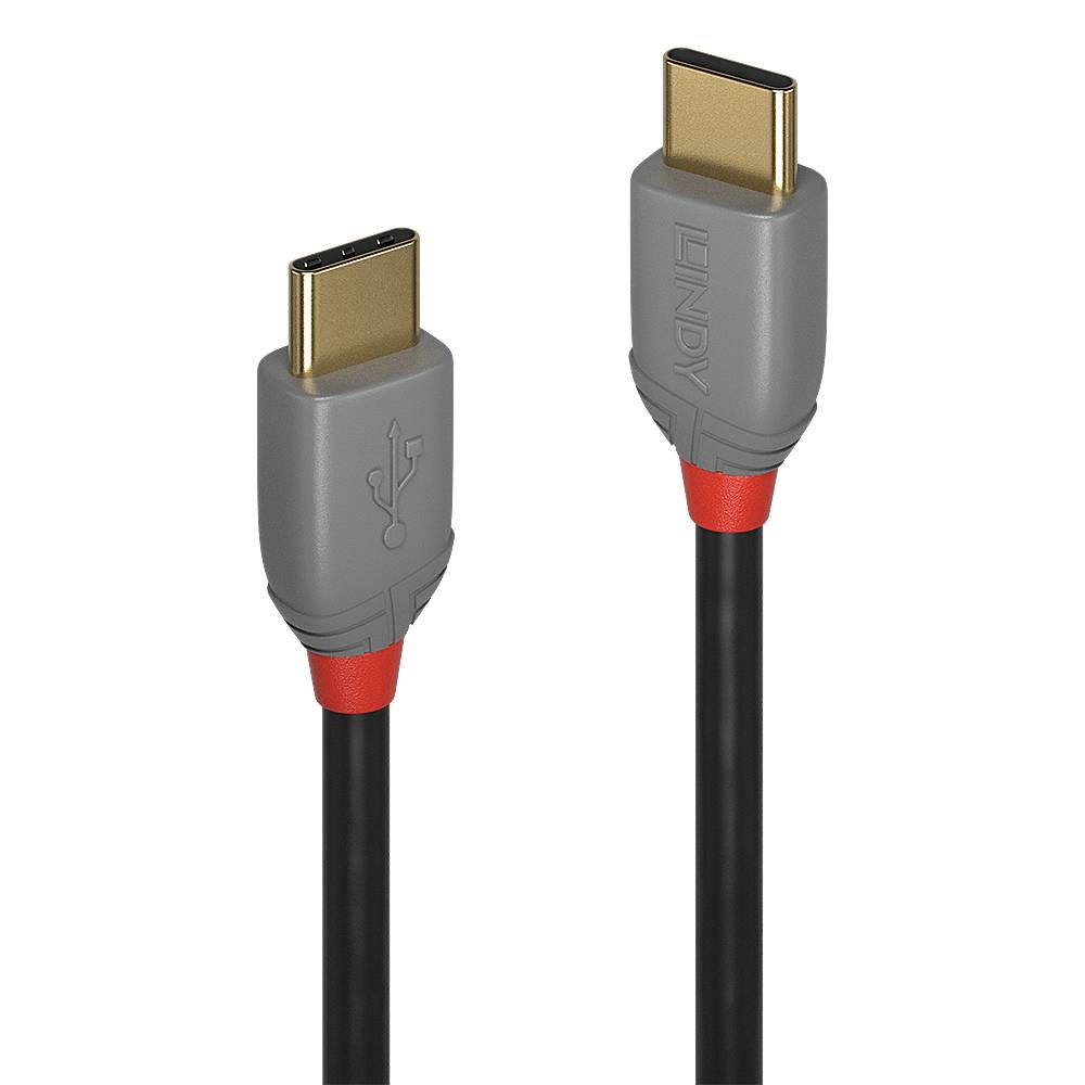 LINDY USB-Kabel USB 2.0 USB-C® Stecker, USB-C® Stecker 0.50 m Schwarz 36870