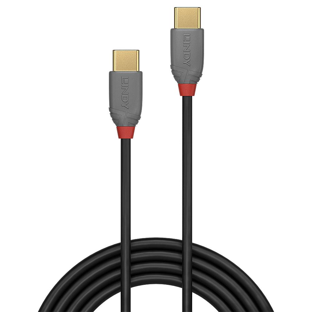 LINDY USB-Kabel USB 2.0 USB-C® Stecker, USB-C® Stecker 0.50 m Schwarz 36870