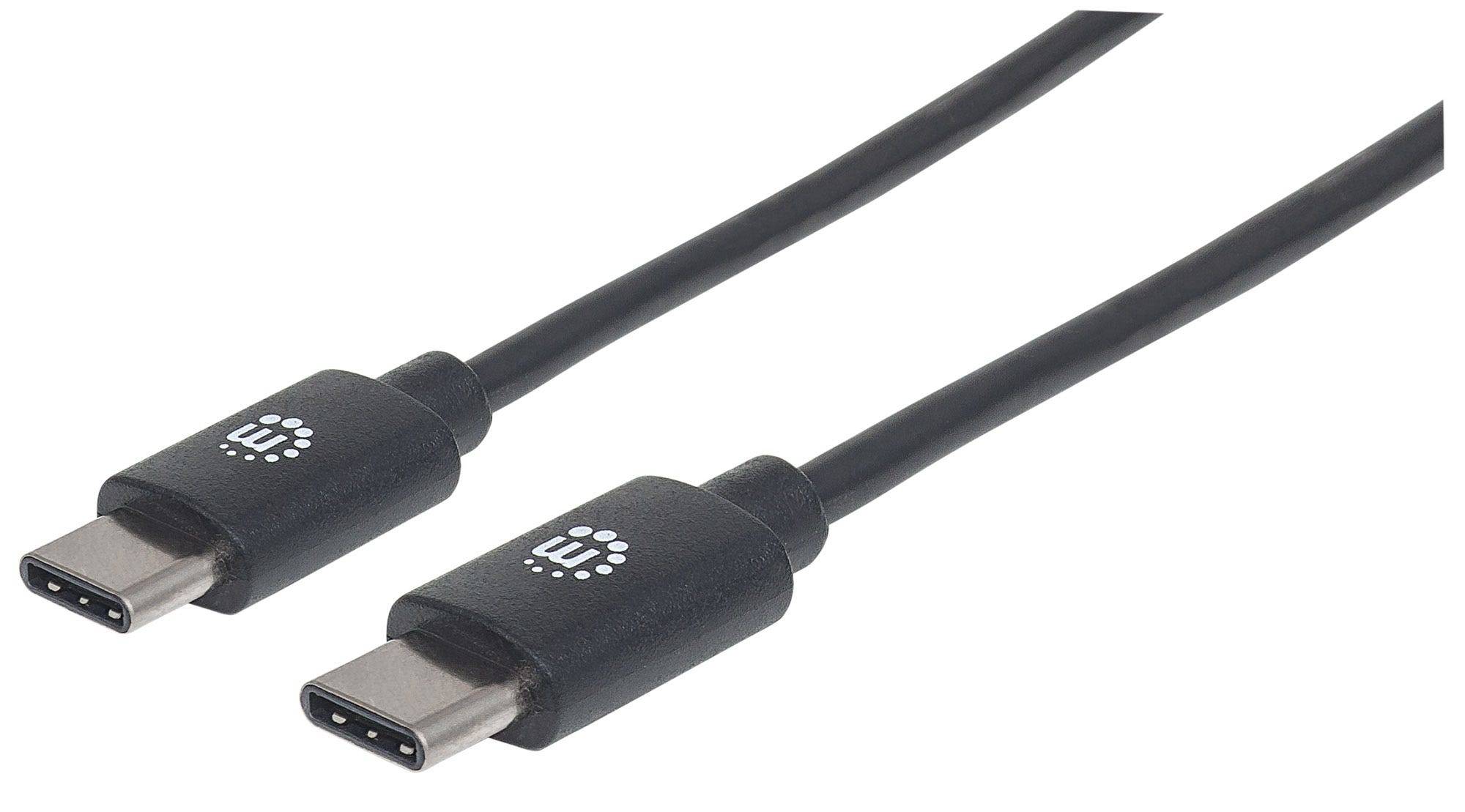 Manhattan USB-Kabel USB 2.0 USB-C® Stecker 3.00 m Schwarz 354882